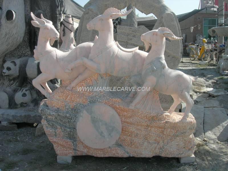 marble Ram carving