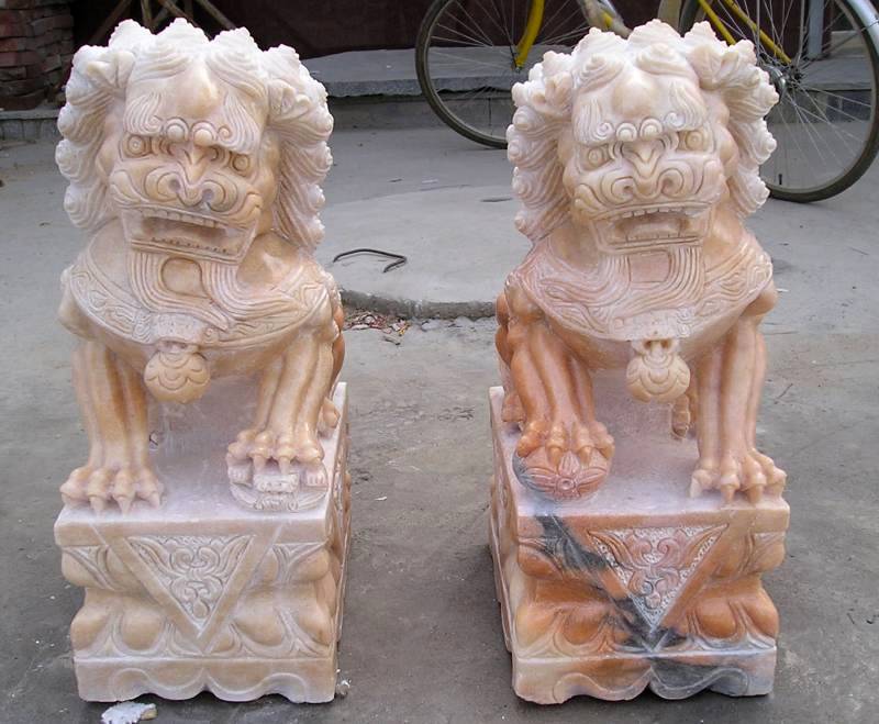 marble Foo Dog Statue