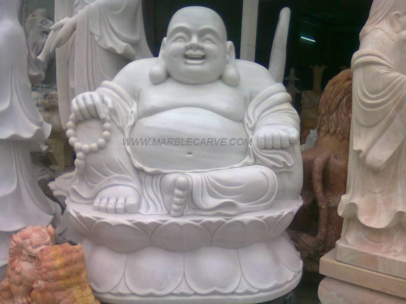 marble Happy Buddha statue carving sculpture