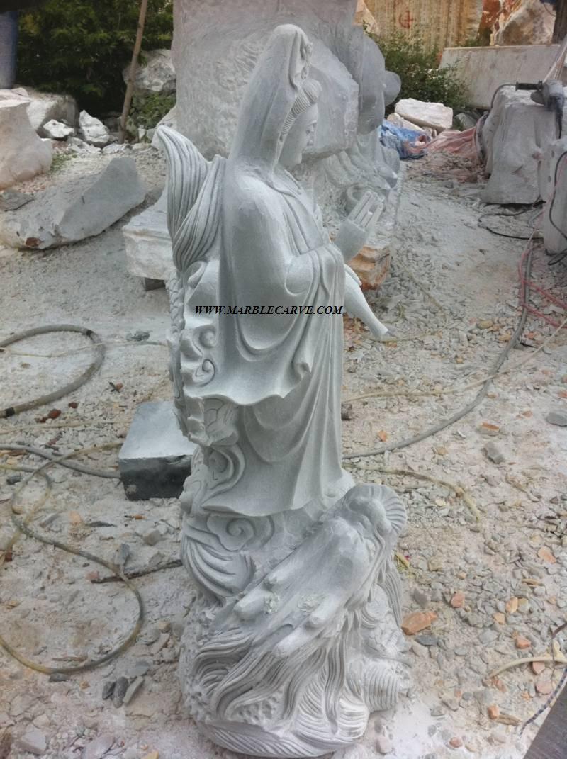 marble KWanyin buddha carving sculpture photo image