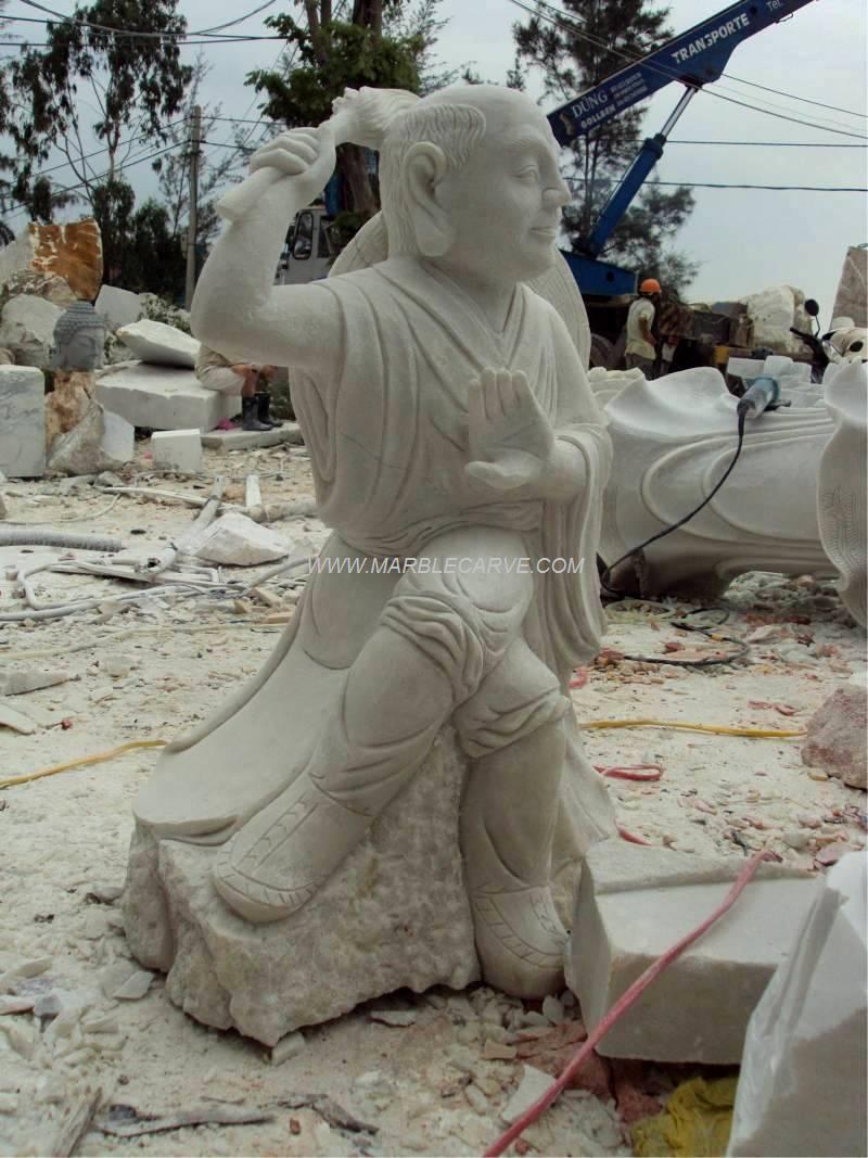 buddhist monk marble statuecarving sculpture