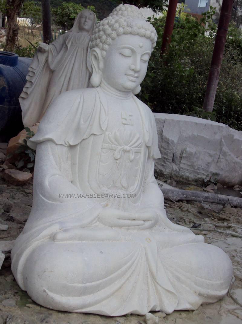 marble buddha carving sculpture