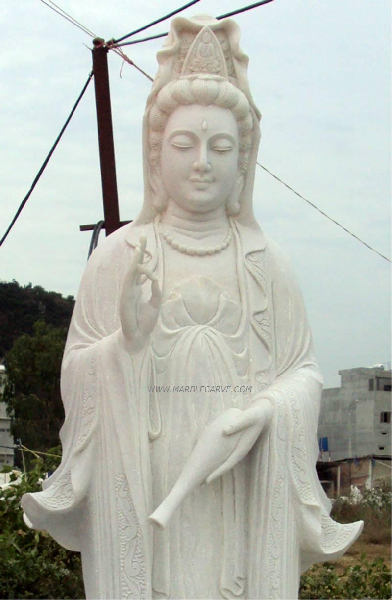 marble quanyin carving sculpture