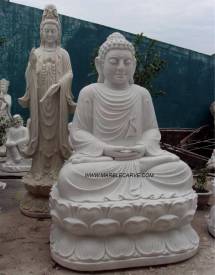 Buddha Statue Marble carving Sculpture Garden carving photo image