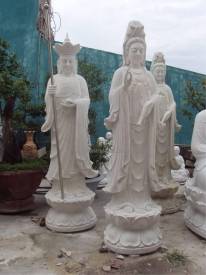 Kwanyin Statue Marble carving Sculpture Garden carving photo image
