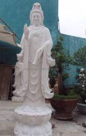 Kwanyin Statue Marble carving Sculpture Garden carving photo image