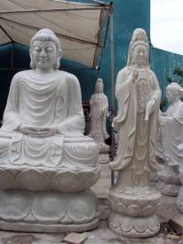  Marble Kwanyin Statue carving Sculpture Garden carving photo image