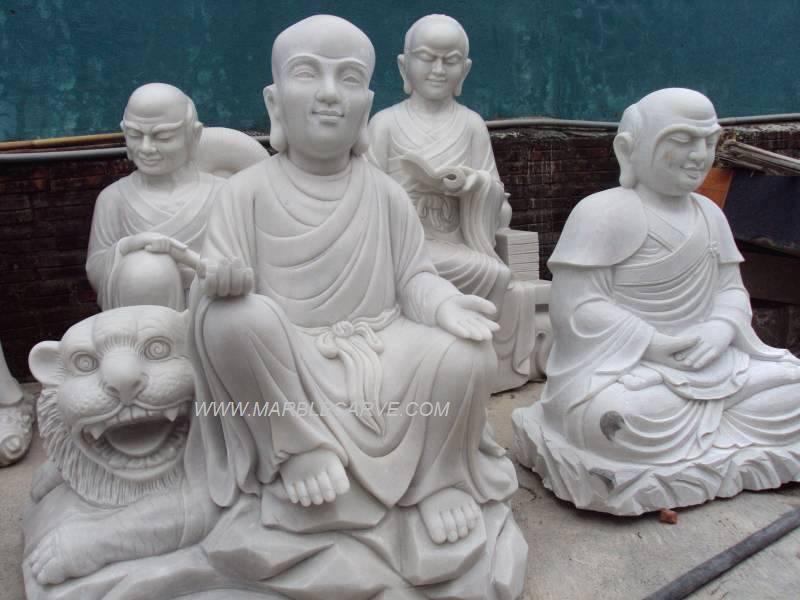 marble Buddha Monk carving sculpture