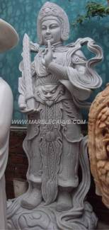 Warrior Statue Marble carving Sculpture Garden carving photo image