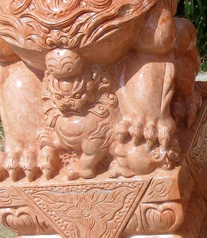 marble fudogs statue sculpture