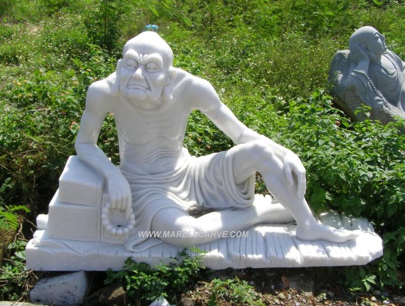 Buddhist Monk statue marble sculpture