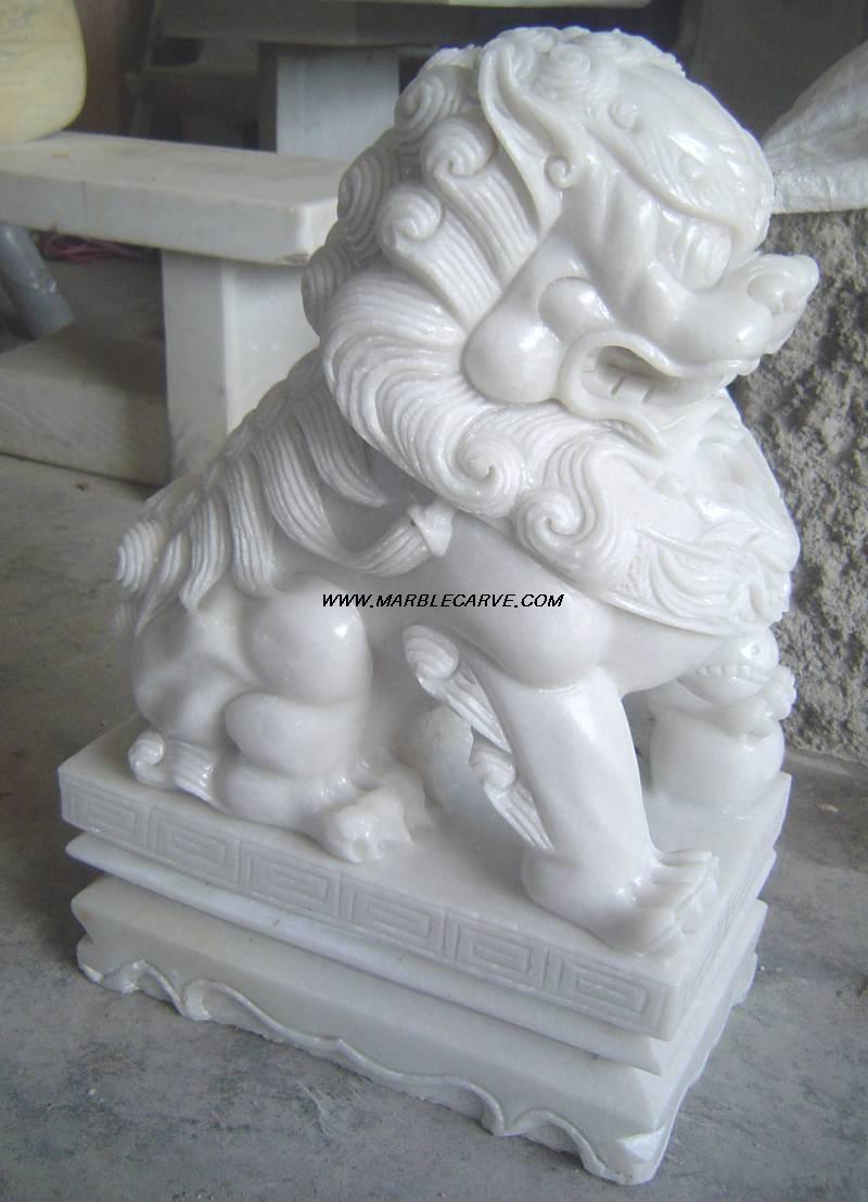 marble Foo Dogs Statue