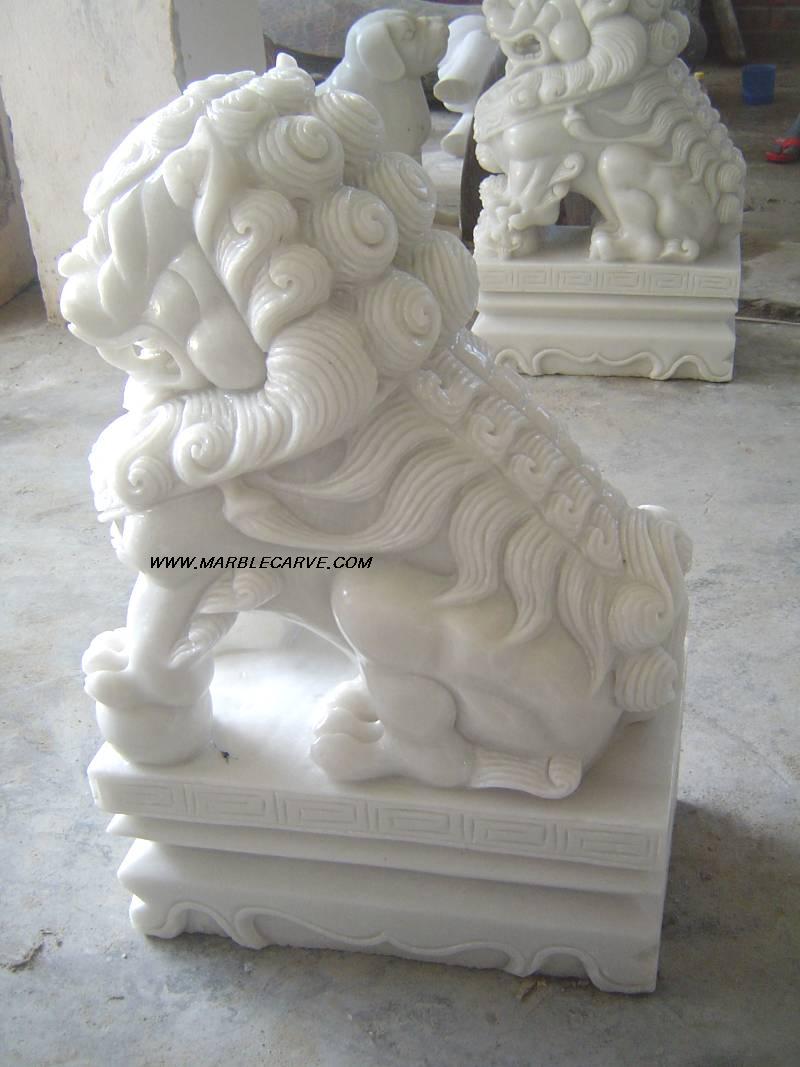 marble Foo Dog Statue