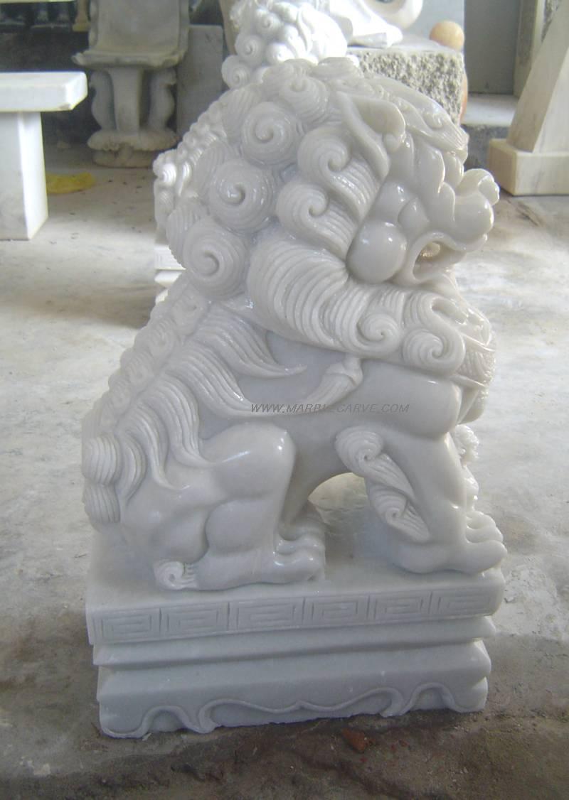 marble Foo Dog Statue