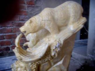 marble bear carving