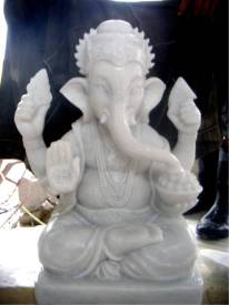  Marble Ganesh Elephant carving Sculpture Garden carving photo image