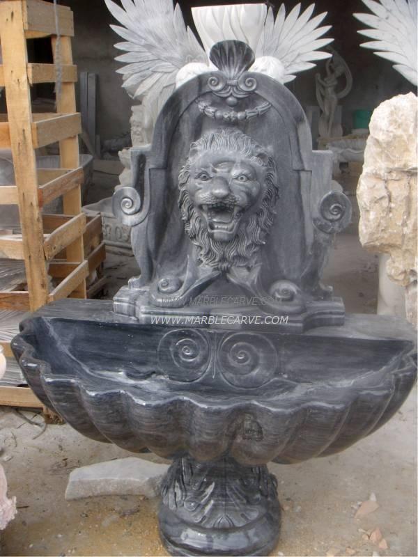 marble Lion fountain carving sculpture photo image