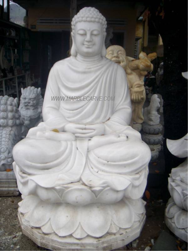 marble buddha carving sculpture photo image