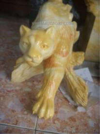 marble panther sculpture carving