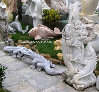 marble iguana garden statues sculpture carving