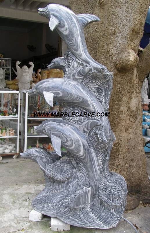 marble Dolphin statue
