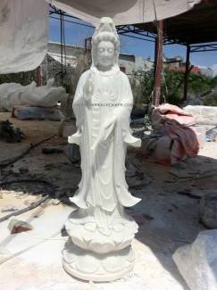  Marble Guan Yin carving Sculpture Garden carving photo image