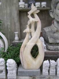 Marble foo dogs statue carving Sculpture Garden carving photo image