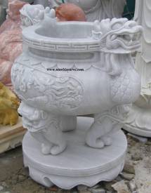 Marble Dragon statue carving Sculpture Garden carving photo image