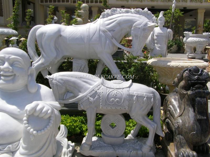 marble horse Statue carving sculpture