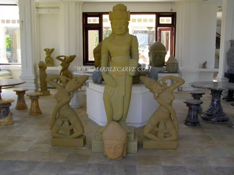 marble Champa Dancers Statue carving sculpture