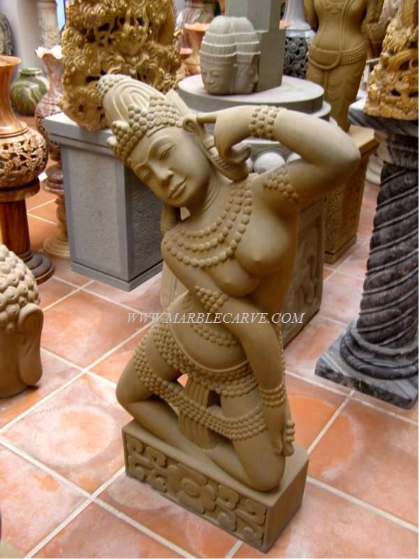 marble Champa Dancers Statue carving sculpture