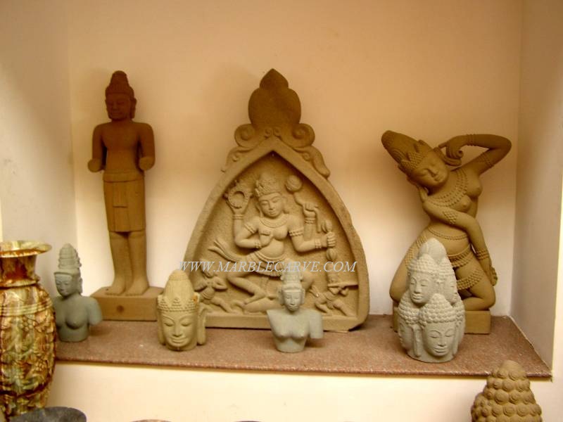 Marble Vietnam Cham Vietnamese Dancers Sculpture Statue Garden Carving VN3040016