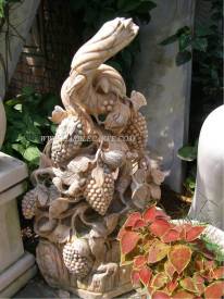 Marble grapes carving Sculpture Garden carving photo image