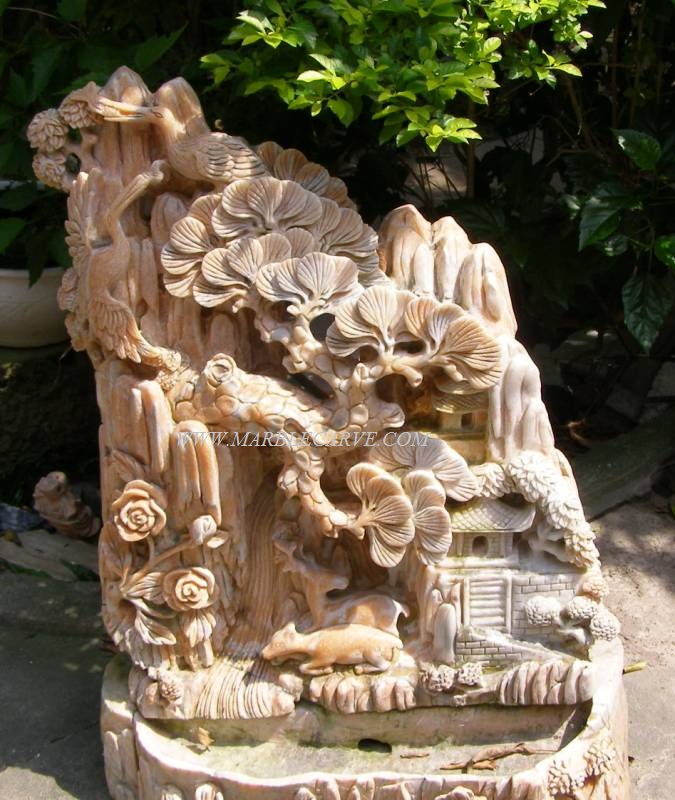 marble water feature statue