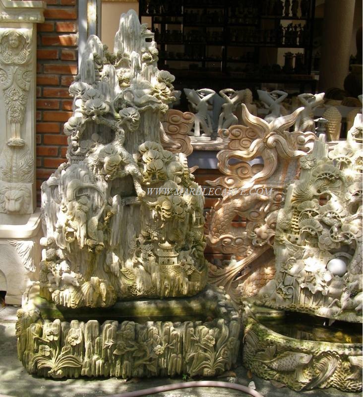marble water feature fountain carving sculpture