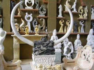 Marble Tusk carving Sculpture Garden carving photo image