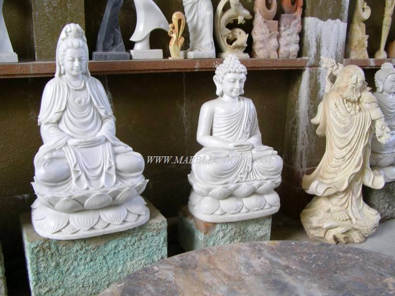 Kwanyin Statue marble carving sculpture