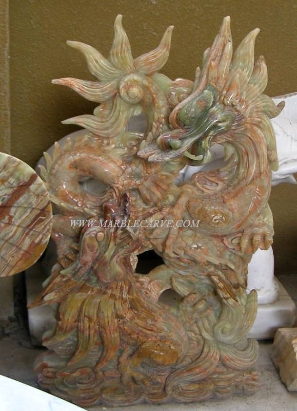 Dragon Statue Onyx carving sculpture