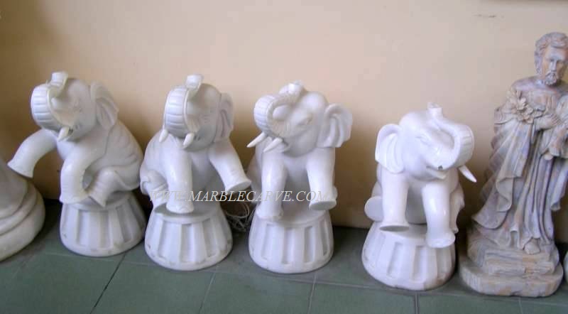 marble elephant statue carving sculpture