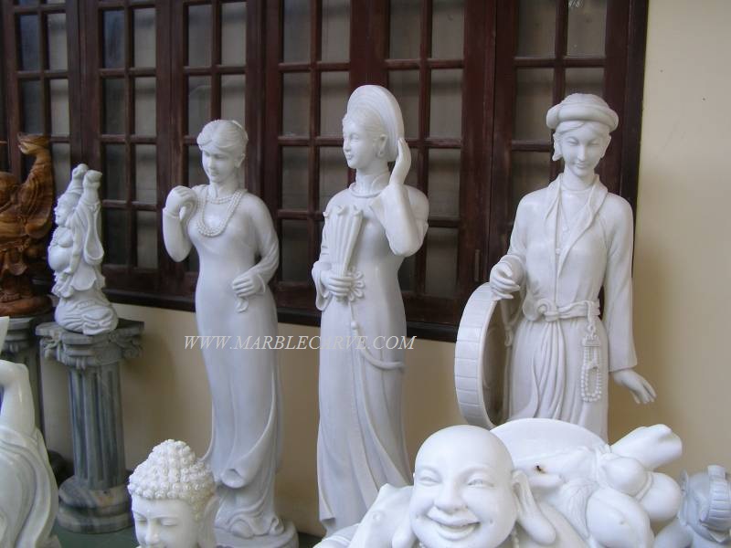 marble Vietnamese ladies carving sculpture