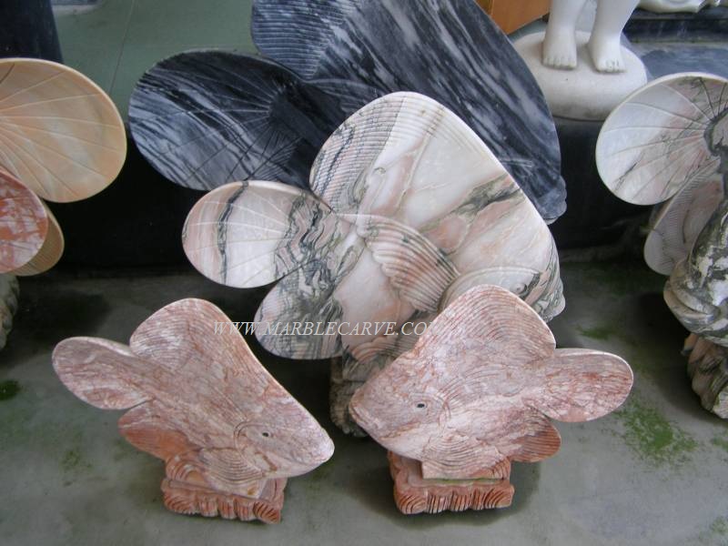 marble fish carving sculpture