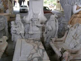 Marble table carving Sculpture Garden carving photo image