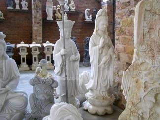 Marble Kwan Yin Statue carving Sculpture Garden carving photo image