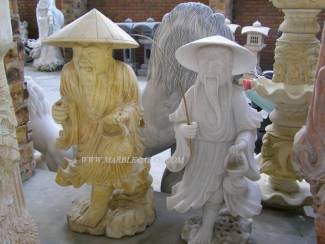 Marble fisherman Statue carving Sculpture Garden carving photo image