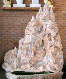 Marble dragon Statue carving Sculpture Garden carving photo image
