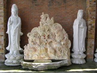 Marble Quan Yin  Statue carving Sculpture Garden carving photo image