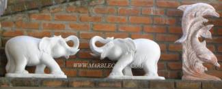 Marble Elephant Statue carving Sculpture Garden carving photo image
