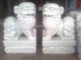 Marble Fu Dogs Statue Sculpture statue carving