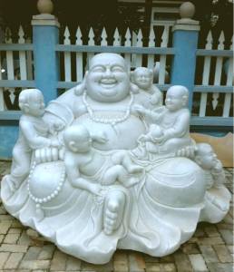  Marble Happy Buddha carving Sculpture Garden carving photo image