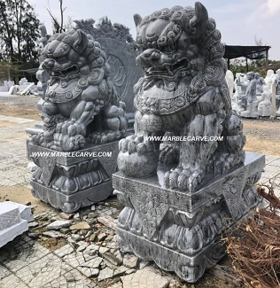 Marble 200cm Foodog Statue Sculpture statues carving